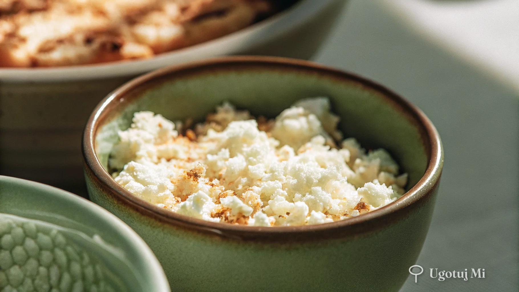 Nadzienie serowe do chaczapuri – pokruszona feta i mozzarella w misce | ugotujmi.pl