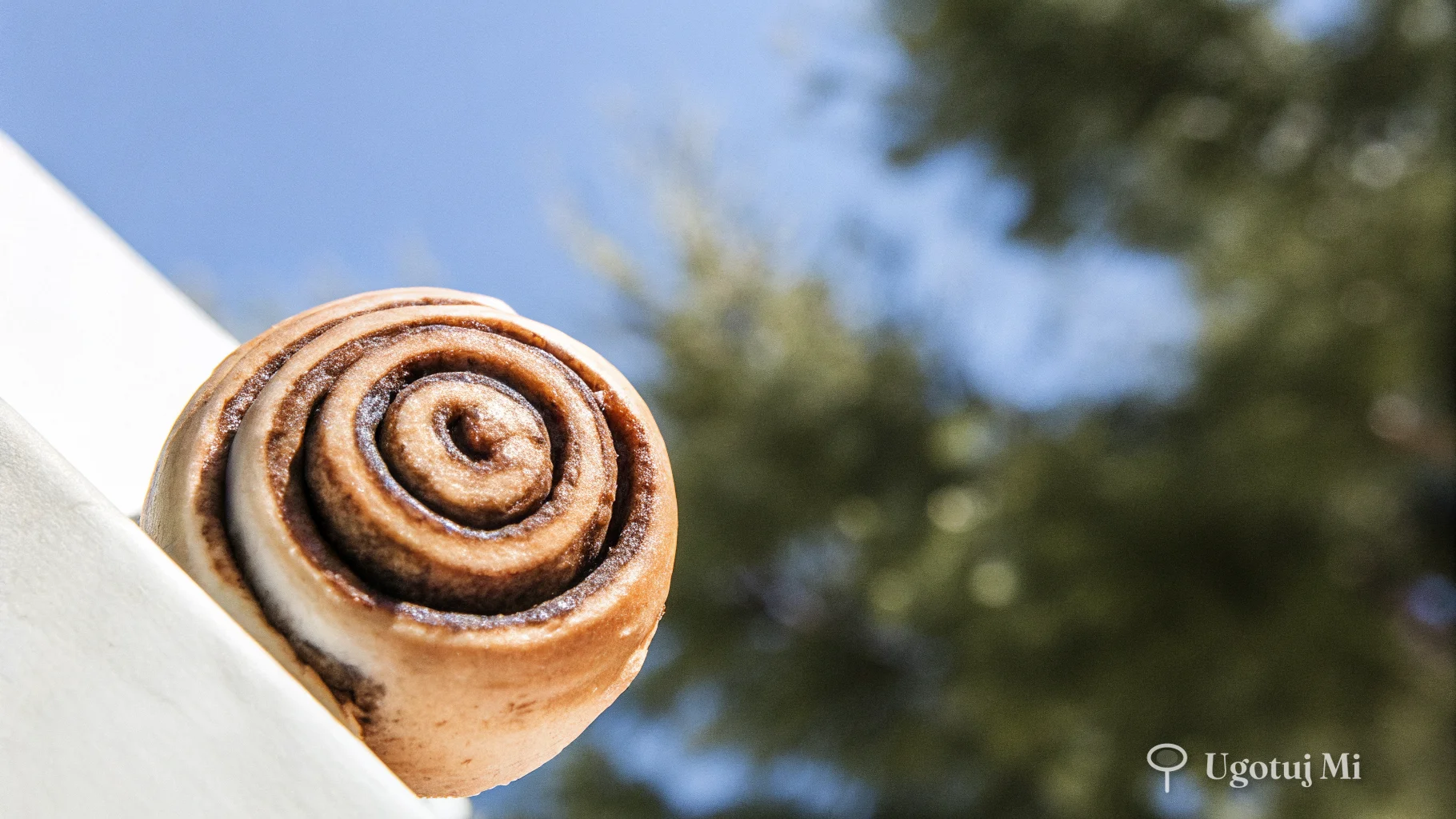 Zbliżenie na spiralny wzór cynamonki z widocznym nadzieniem | ugotujmi.pl