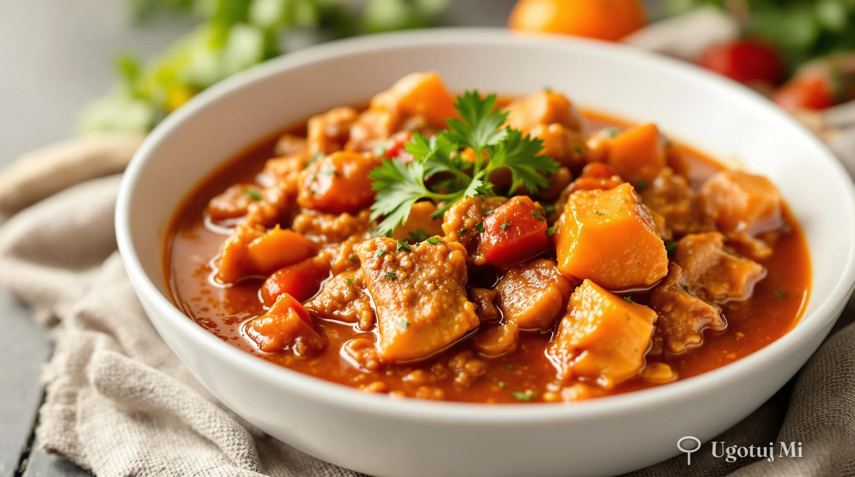 Gulasz wieprzowy z papryką - przepis krok po kroku