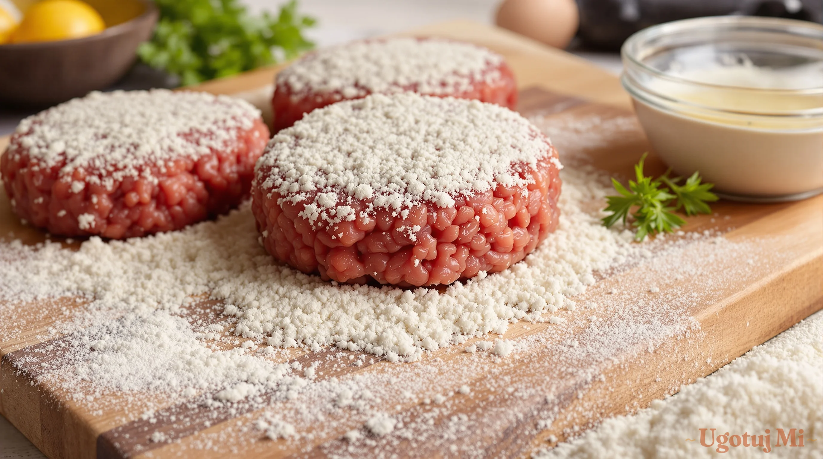 Panierowanie kotletów mielonych w bułce tartej | ugotujmi.pl