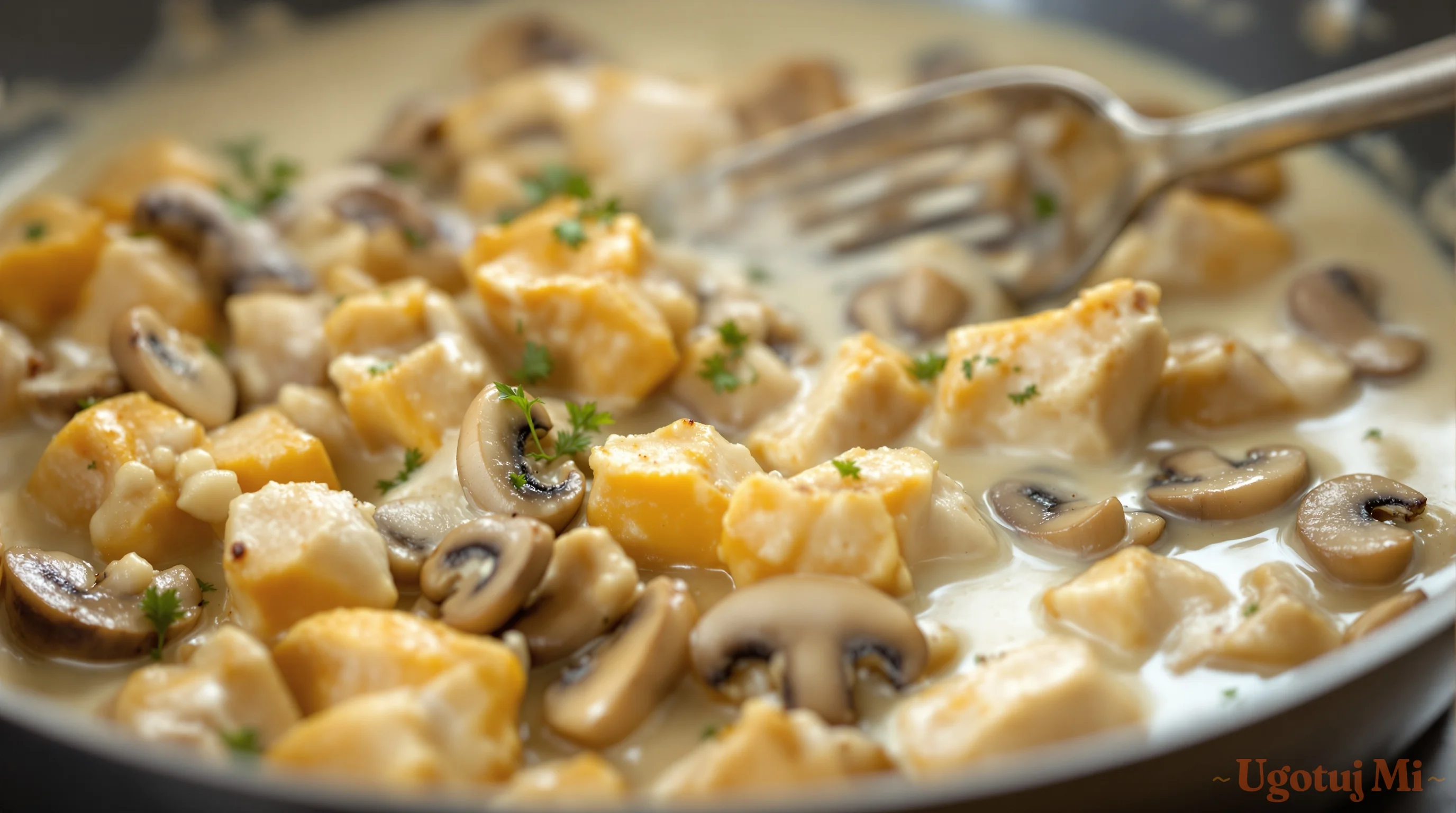 Kurczak w kremowym sosie - szybki obiad w 25 minut - przygotowanie | ugotujmi.pl