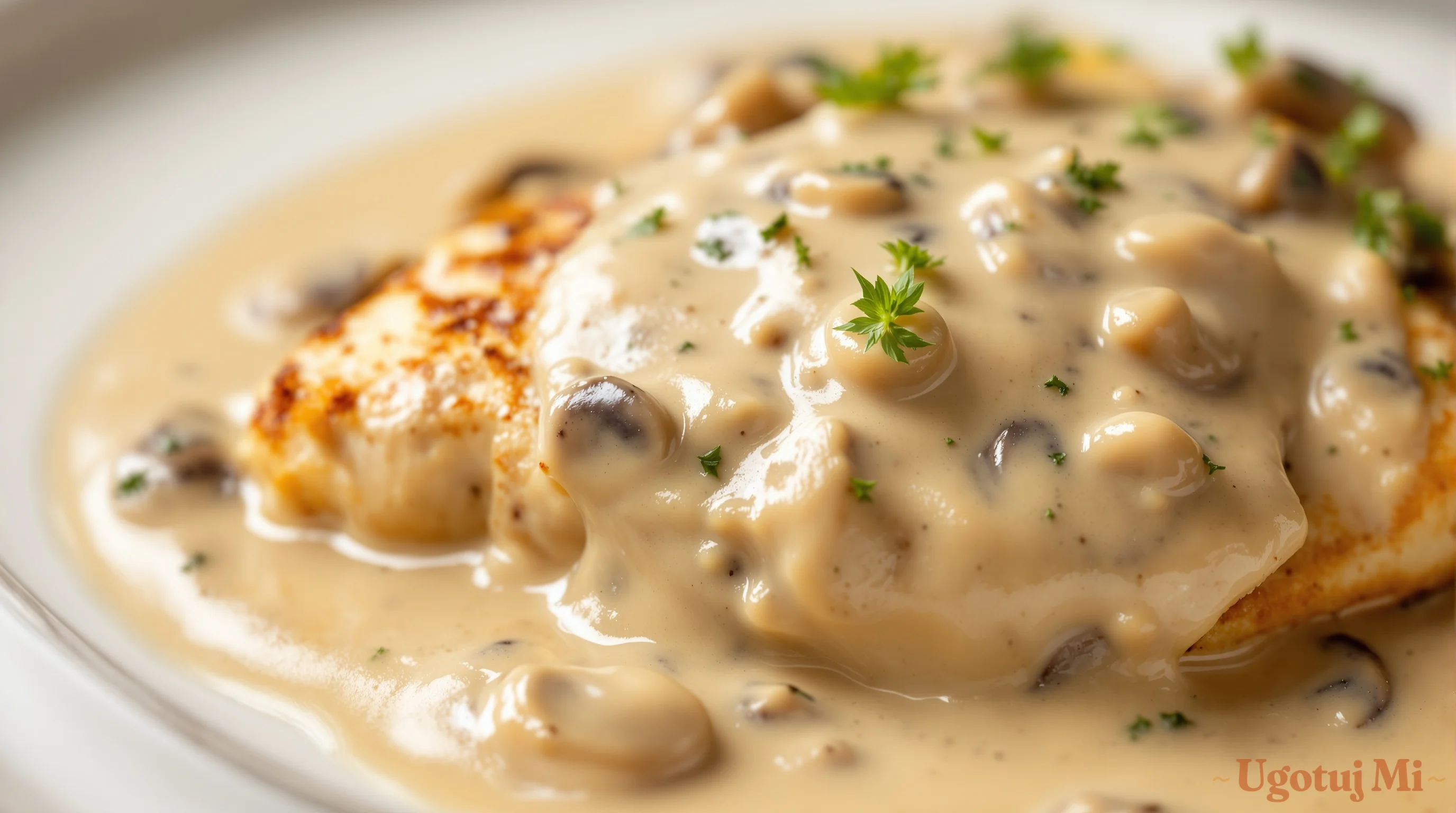 Kurczak w kremowym sosie - szybki obiad w 25 minut - podanie | ugotujmi.pl