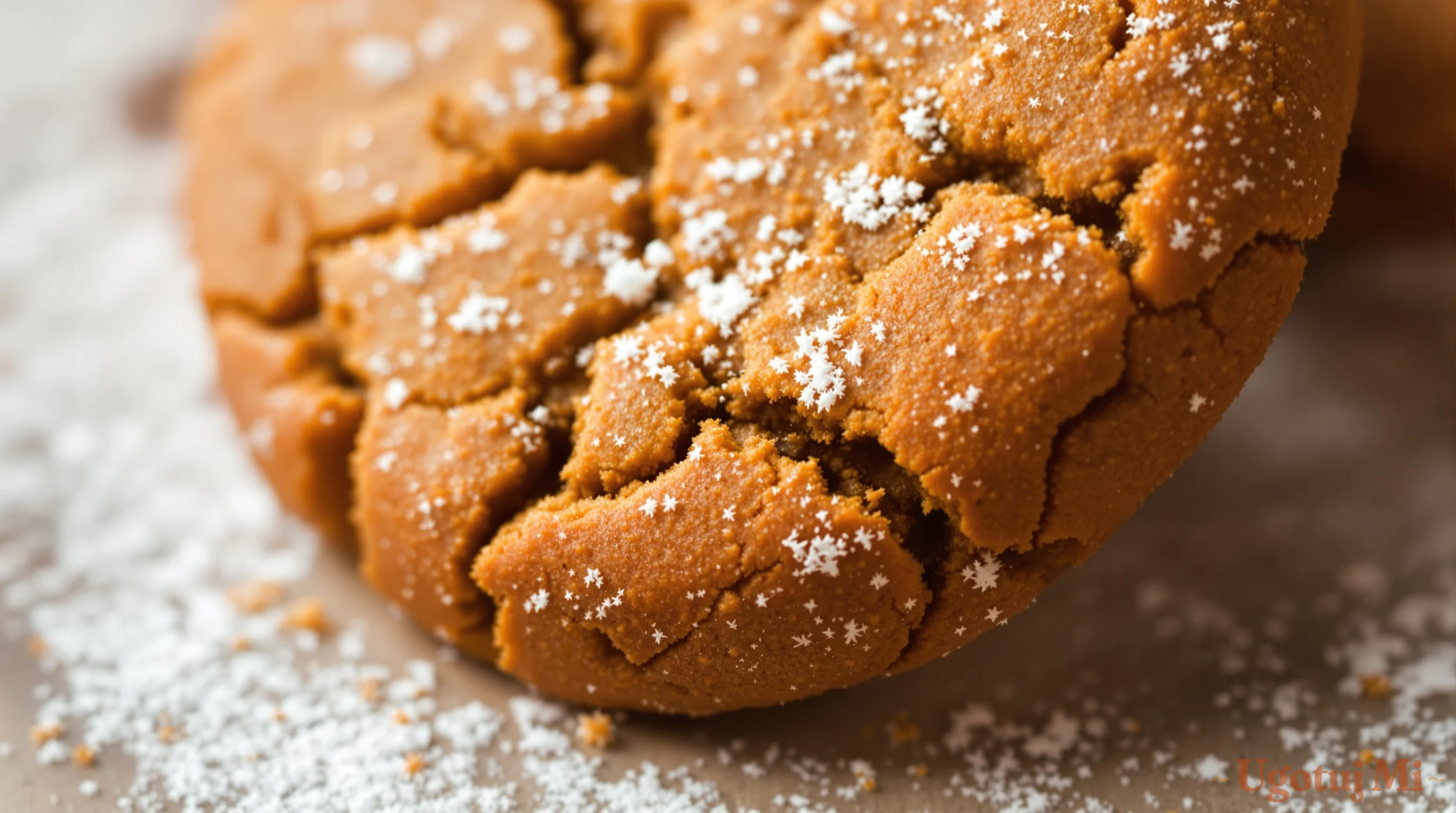 Zbliżenie na teksturę miękkiego piernika pokazujące złocisty kolor | ugotujmi.pl