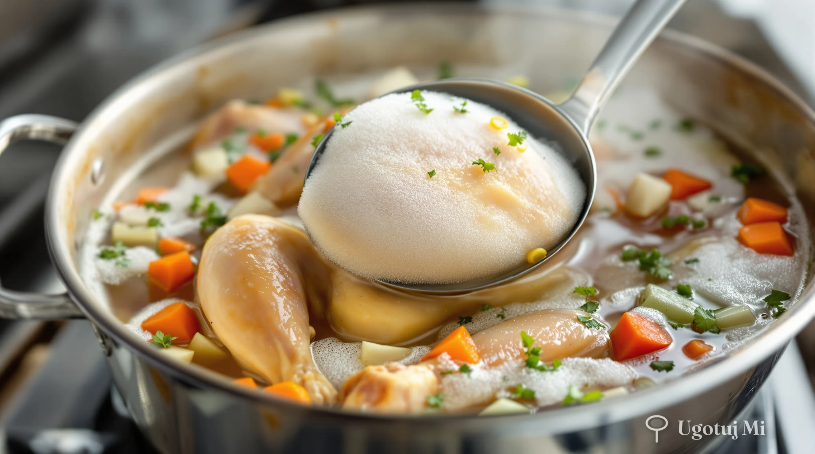 Gotowanie rosołu - kurczak z warzywami w garnku | ugotujmi.pl