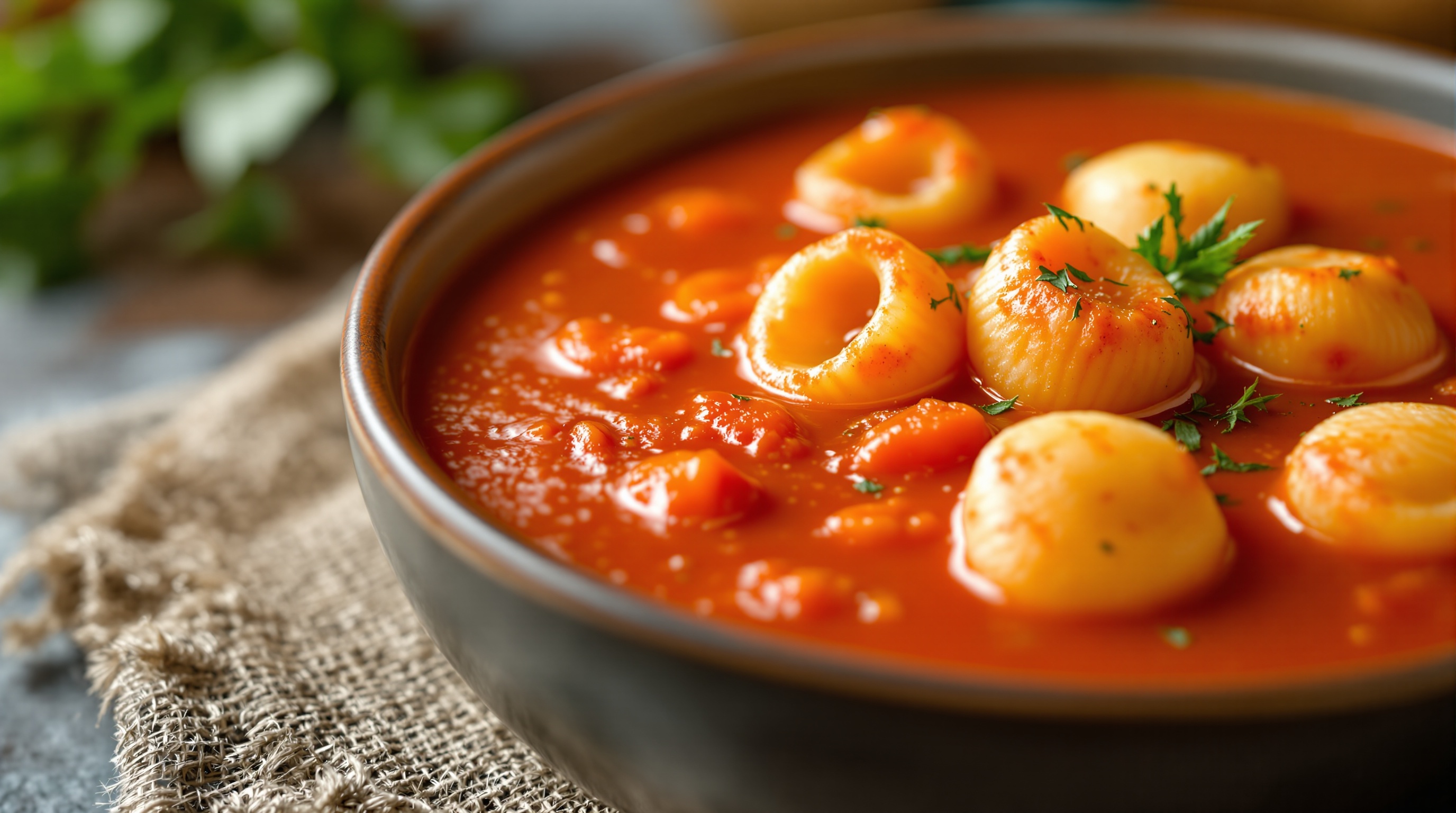 Zupa pomidorowa z makaronem - przepis krok po kroku - podanie | ugotujmi.pl